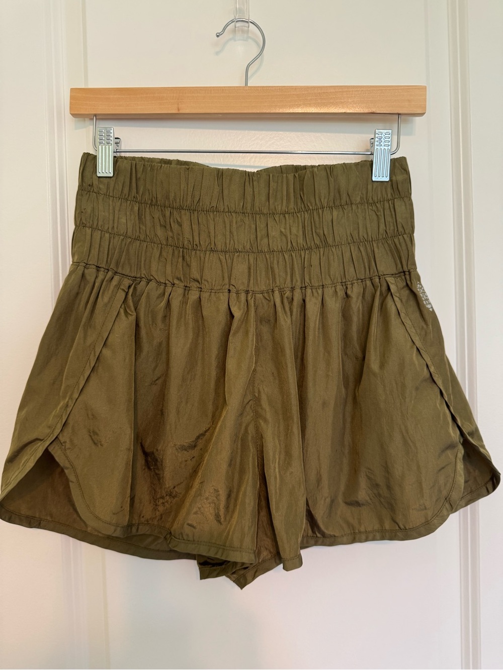 FP Movement - Army Green High-Waist Athletic Shorts